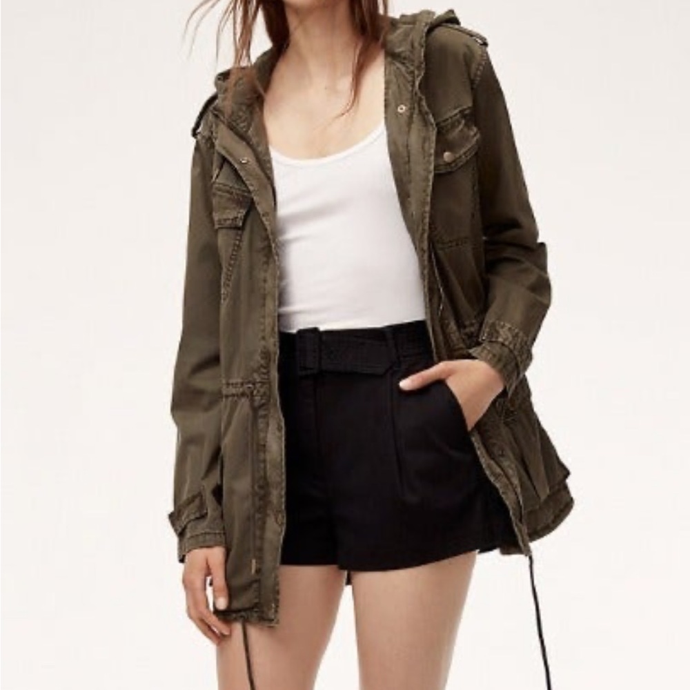 Aritzia Talula Dark Olive Trooper Jacket